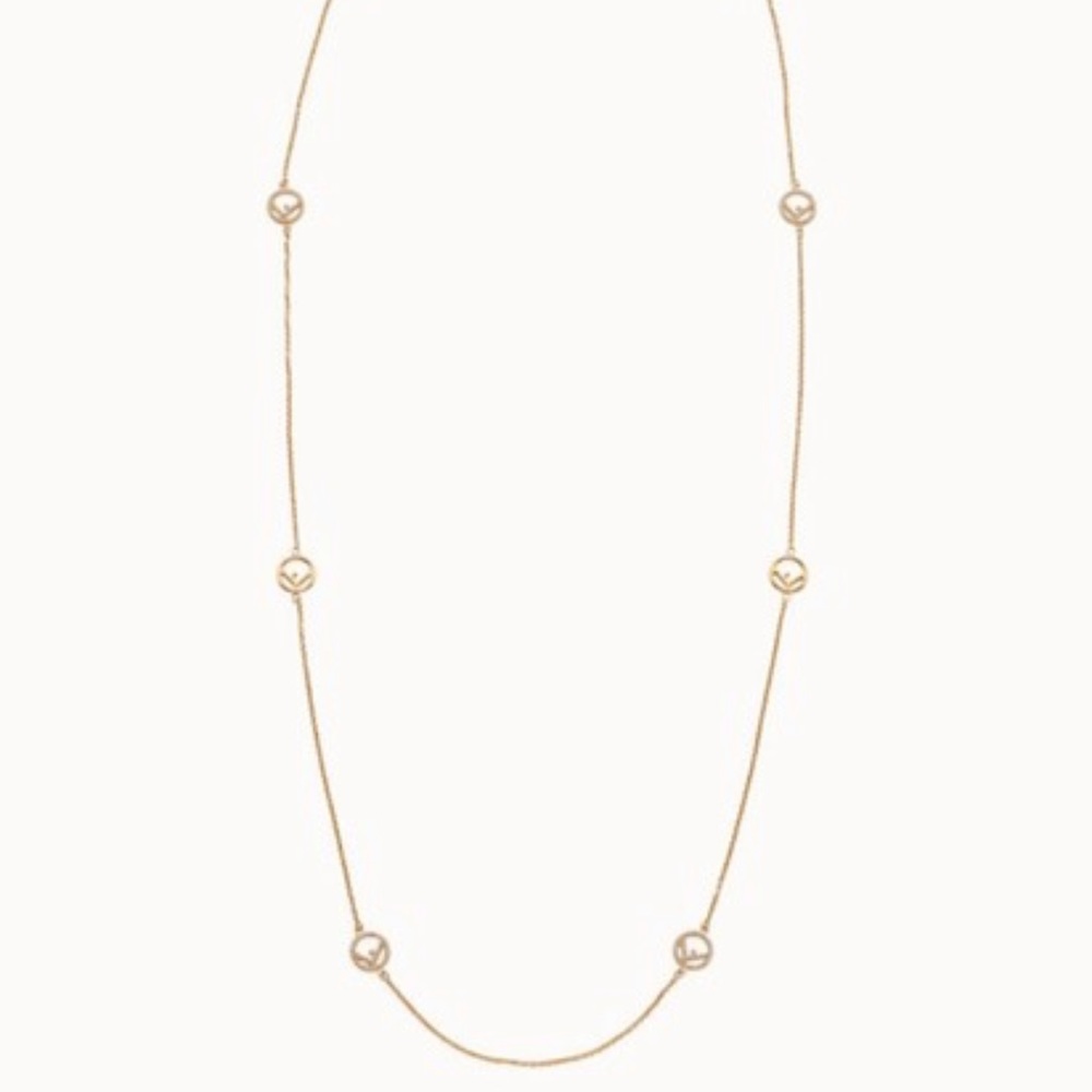 Fendi Gold F Logo Necklace